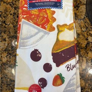 Pie and Fruit Kitchen Towels Set
